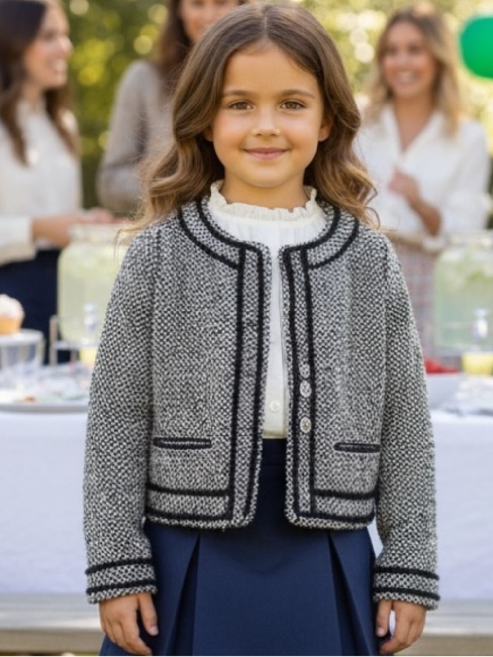Land end kids tweed blazer 6x-7